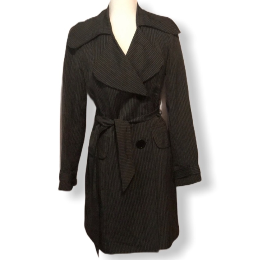 Alberto Makali Rain / Trench Pinstripe Jacket Size 6